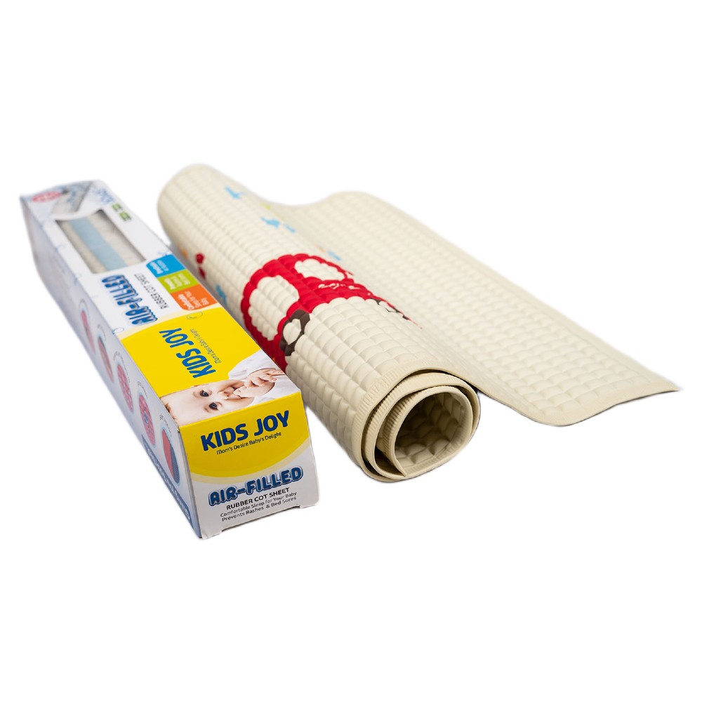 Kids Joy Air Filled Rubber Cot Sheet (90 X 60 cm) Printed2