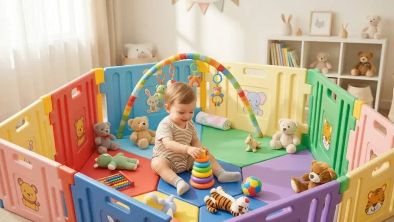 Simple Play Ideas Using Play Pens and Play Gyms Featured Image